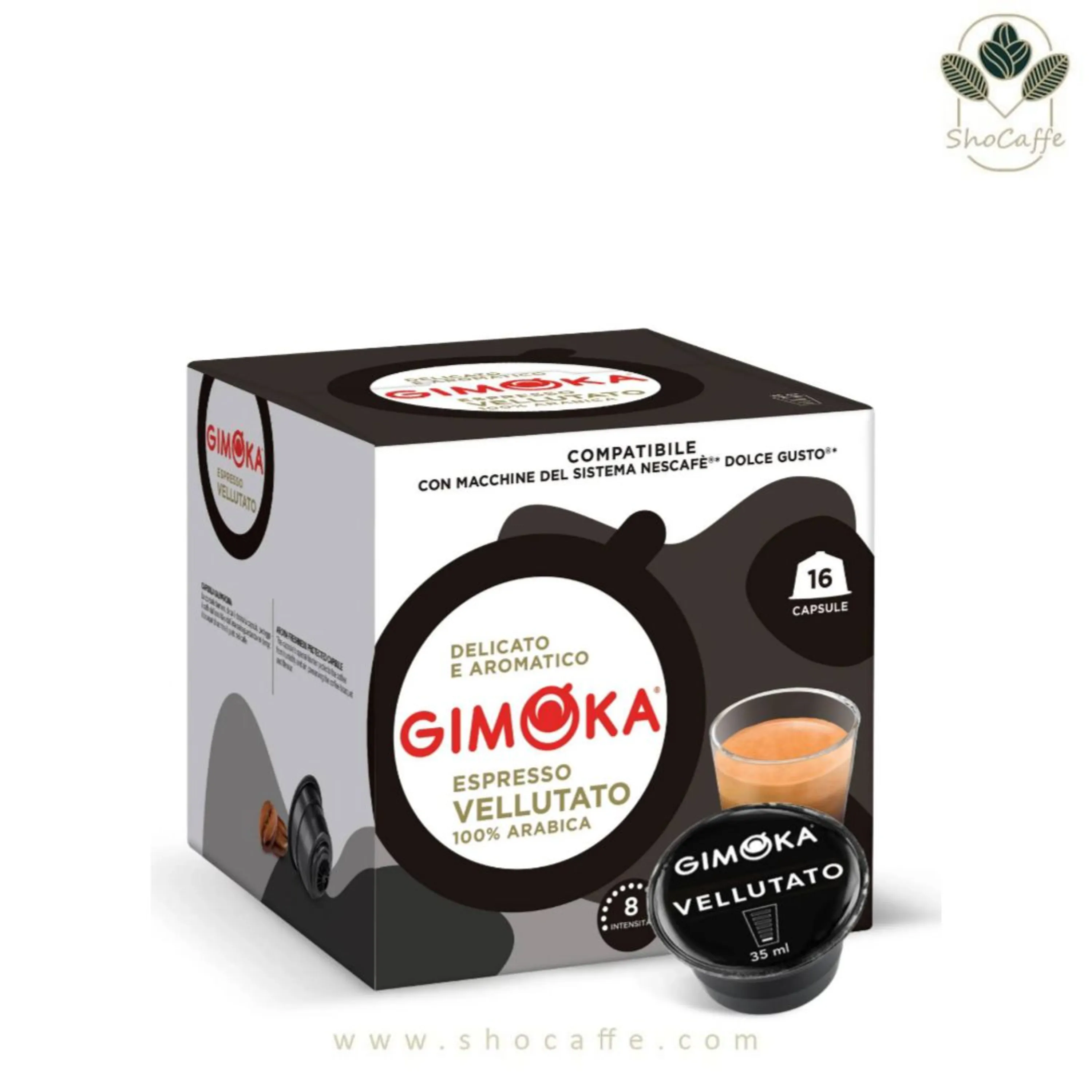 کپسول قهوه دولچه گوستو جیموکا مدل ولوتاتو Gimoka Velluttato کپسول قهوه دولچه گوستو جیموکا مدل ولوتاتو Gimoka Velluttato